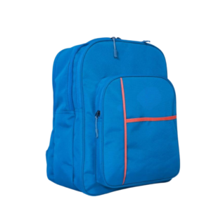orange line canvas design college bag